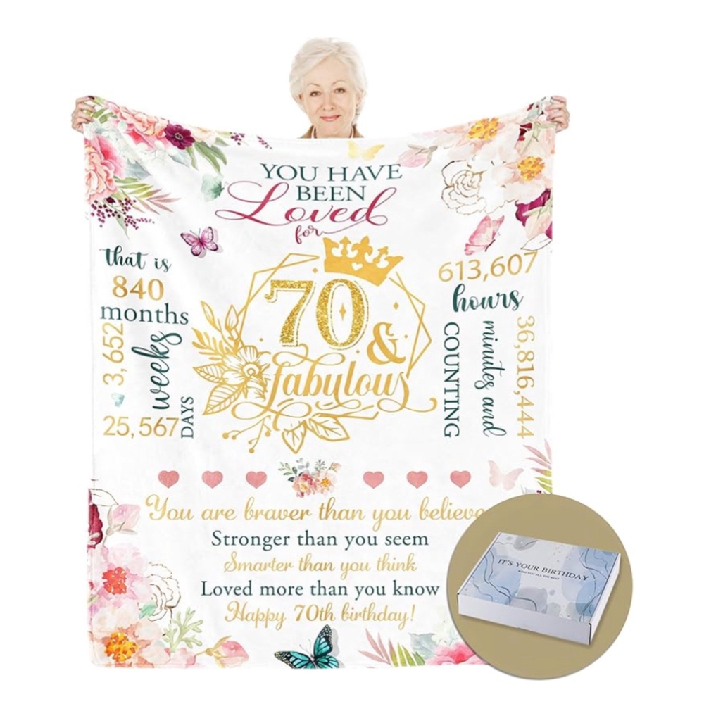 Women's 70th (1954) Birthday Blanket, New